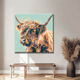 Painting by Numbers Highland Highland Cow in the Wind Shipping from DE-40*40cm-with stretcher frame-with covering service